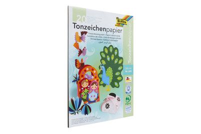 Folia Tonzeichenpapier-Block, 20 Blatt