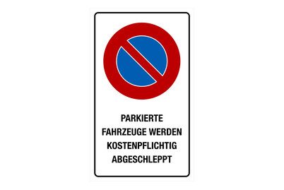 Schild Kostenpflichtig abgeschleppt