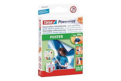 tesa® Powerstrips® Poster Weiß POWERSTRIPS® tesa Inhalt: 1 Pckg.