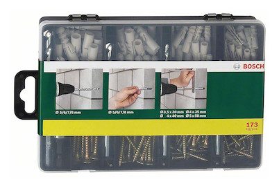 Bosch Accessories 173-tlg. Befestigungsset Bohrer-Set/Bit-Set