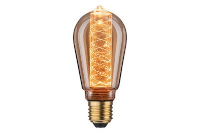 LED-Lampe E27 ST64 4W mit Innenkolben Spiralmuster