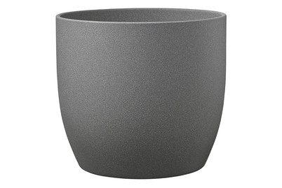 Übertopf Basel Stone Ø12cm dunkelgrau