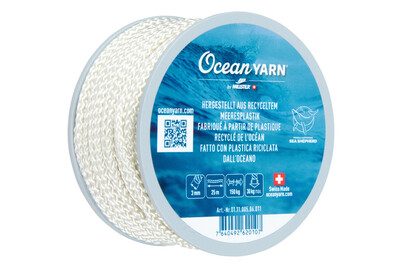 Meister OCEAN YARN-Seil Normalgeflecht 3 mm / 25 m Seile recycliertem Meeresplastik