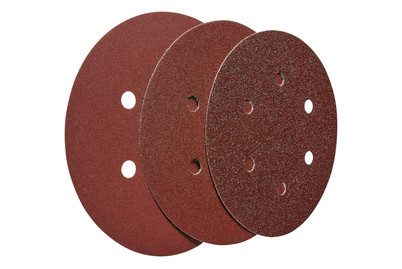 Wolfcraft 1838000 Exzenterschleifpapier-Set mit Klett, gelocht Körnung 60, 120, 240 (Ø) 150 mm 12 St.