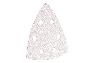 Wolfcraft 1162000 Deltaschleifpapier mit Klett, gelocht Körnung 80 Eckmaß 95 mm 5 St.