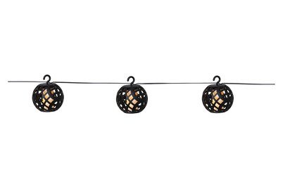 Star Trading - Lichterkette FLAME - schwarz - 7/210/8 cm