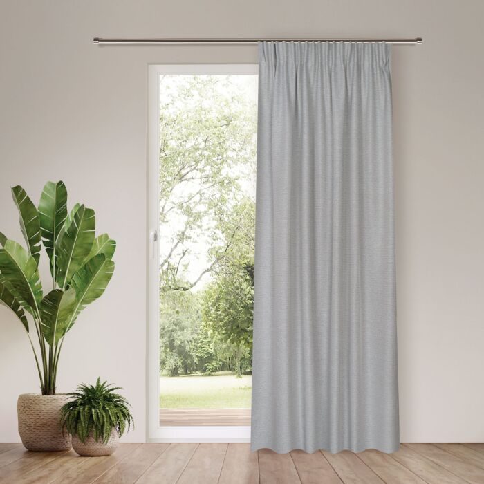 Fertigvorhang mit Gardinenband, blickdicht, 140x245 cm