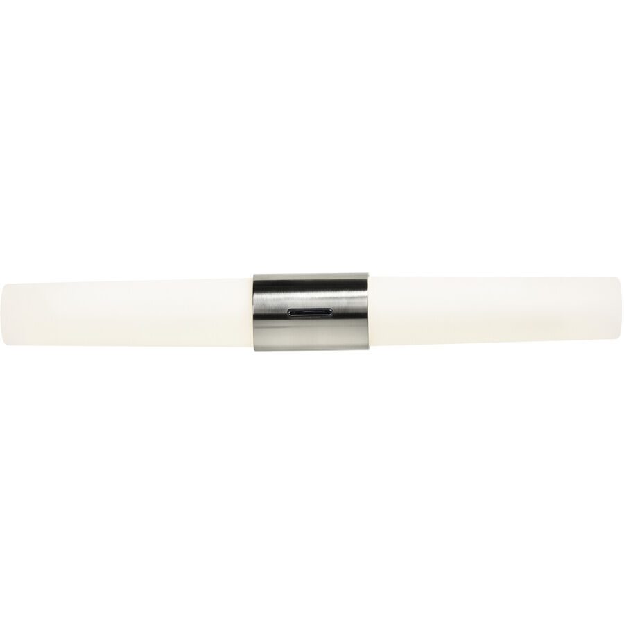 LED-Badwandleuchte Helva Double, nickel gebürstet