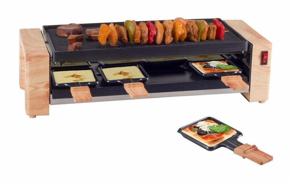 Nouvel Wood grill and pizza Raclettegerät für 8 Personen