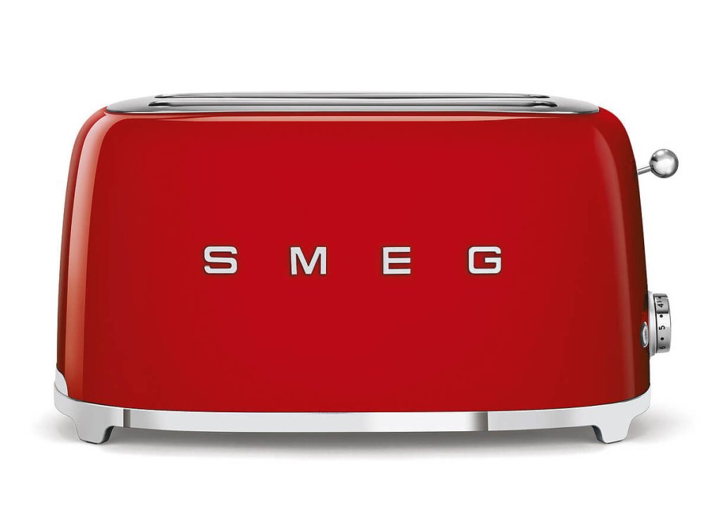 SMEG 50's Retro Style Langschlitztoaster 2 Scheiben rot