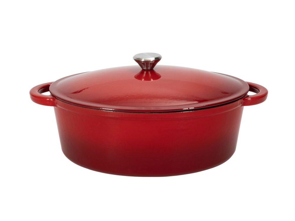 Nouvel Gusseisen Topf oval rot