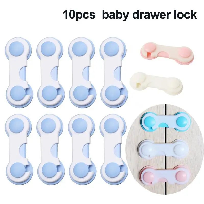 Baby Drawer Lock 10PCS Baby Drawer Lock Child Security For Cabinet Refrigerator Closet Protect Home Toddler Safety Protector