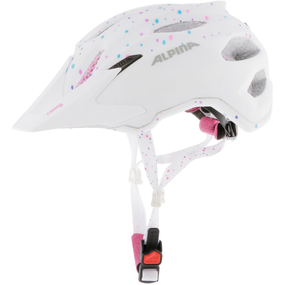 Alpina carapace JR Kids helmet / / polka white dots