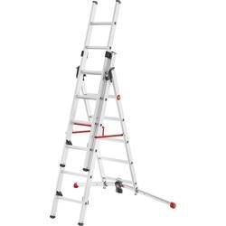 Hailo S100 ProfiLOT 9306-507 Aluminium Mehrzweckleiter Arbeitshöhe (max.): 4.7 m Silber, Rot, Schwarz 15.5 kg