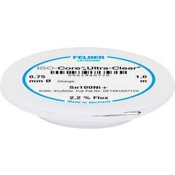 Felder Löttechnik ISO-Core Ultra-Clear Sn100Ni+ Lötzinn, bleifrei Spule Sn99.25Cu0.7Ni0.05 0.75 mm