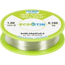 Felder Löttechnik ISO-Core Ultra Clear SAC305 Lötzinn Spule Sn96.5Ag3Cu0.5 0.100 kg 1 mm