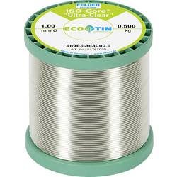 Felder Löttechnik ISO-Core Ultra Clear SAC305 Lötzinn Spule Sn96.5Ag3Cu0.5 0.500 kg 1 mm