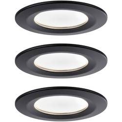 Paulmann 94473 LED-Einbauleuchte 3er Set 19.5 W Warmweiß Schwarz (matt)