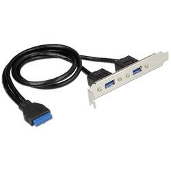 DeLock 84836 - Slotblech 1 x 19 Pin USB 3.0 Pfostenbuchse intern  2 x USB 3.0 Typ-A Buchse extern
