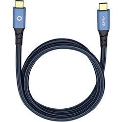 USB 3.1 Anschlusskabel [1x USB-C™ Stecker - 1x USB-C™ Stecker] 0.5 m Blau vergoldete Steckkontakte Oehlbach USB Plus CC