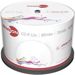 Primeon CD-R 700 MB, 52x, photo-on-disc, Inkjet Full Size Printable, 50-Box