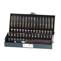 Wolfcraft 1386000 Bit-Set 31teilig Kreuzschlitz Phillips, Innen-Vierkant (Robertson), TORX BO, Innen-Sechskant BO,