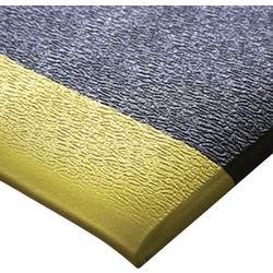 Anti-Ermüdungsmatte PVC mit Hammerschlagoptik, 900 mm x lfd. m schwarz/gelb