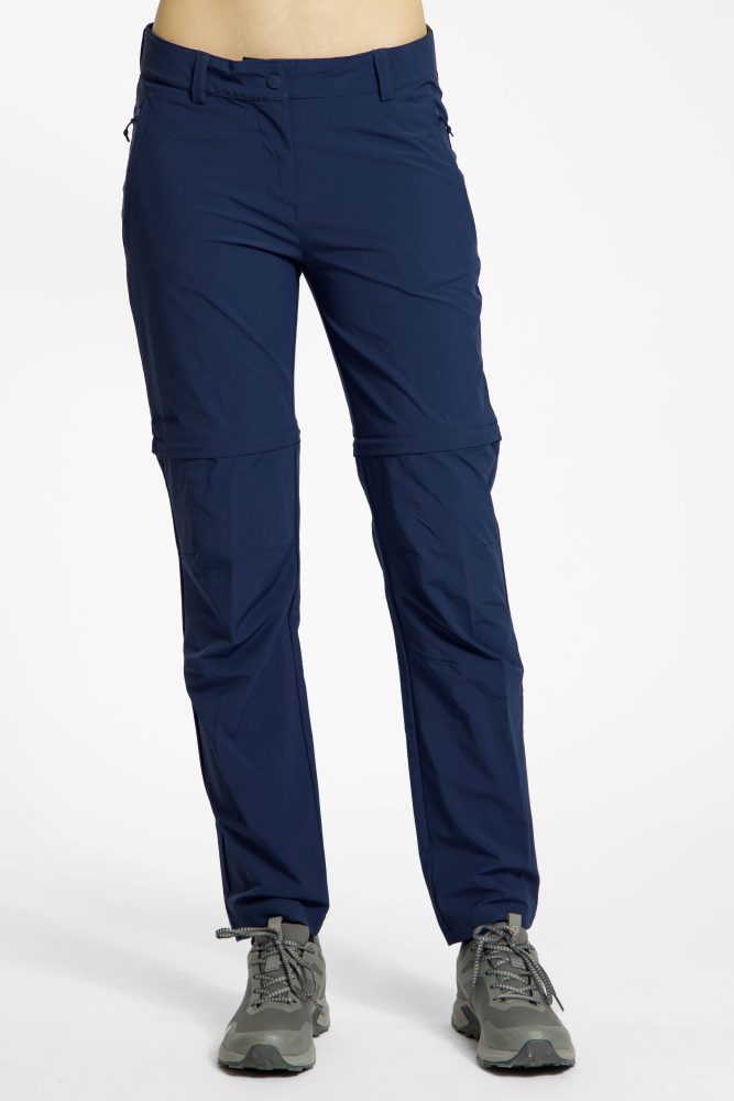 Schöffel Damen Ascona Zip-Off Hose (Größe L, Blau)