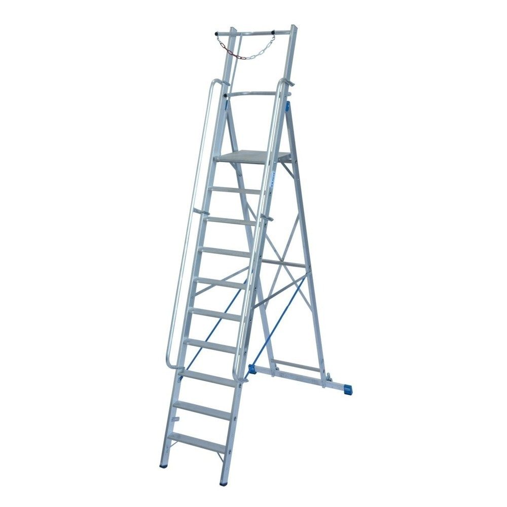 Krause Stabilo® Professional 127549 Aluminium Stufen-Stehleiter Arbeitshöhe (max.): 4.35 m Silber 25 kg