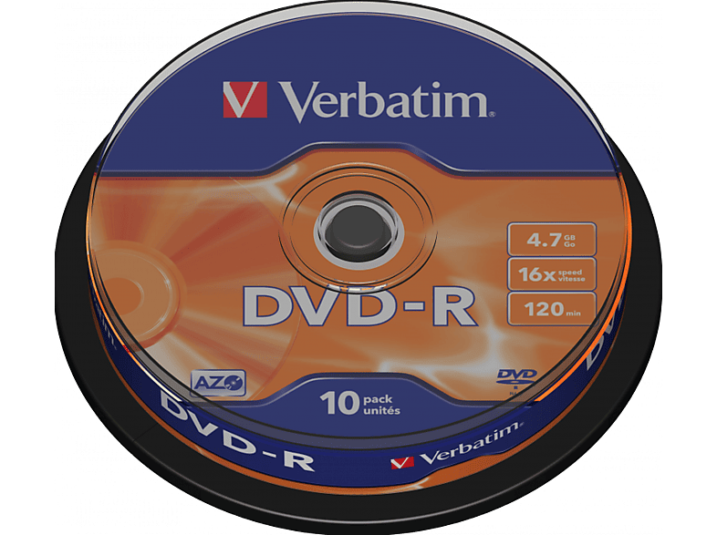 Verbatim 43523 DVD-R Rohling 4.7 GB 10 St. Spindel