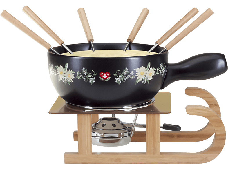 Nouvel Schlitten Käsefondue Set 9-tlg
