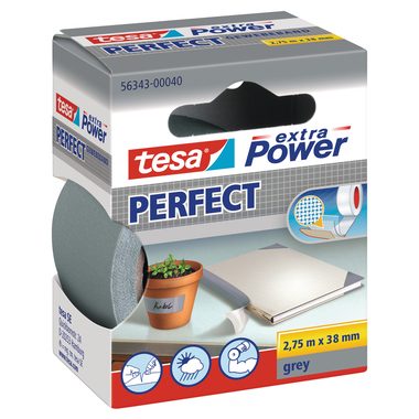 tesa 56343-40-2 Gewebeklebeband tesa® Extra Power Grau (L x B) 2.75 m x 38 mm 1 Rolle(n)