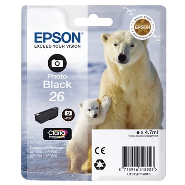 Epson T261140 photo black Tintenpatrone