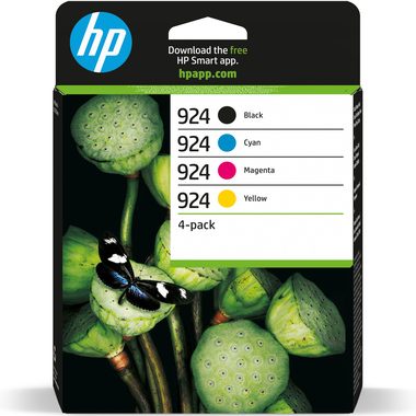 HP 924 - 4er-Pack - Schwarz, Gelb, Cyan, Magenta - original - Tintenpatrone