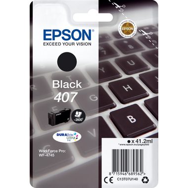 Epson 407 - 41.2 ml - L-Größe - Schwarz - Original - Tintenpatrone