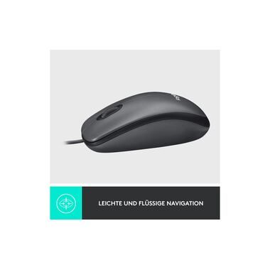 LOGITECH M100 - Maus (Dunkelgrau)