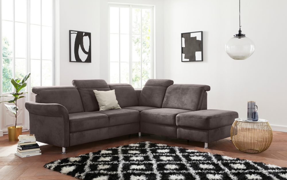 sit&more Ecksofa, inklusive Federkern, wahlweise mit Kopfteilverstellung, Bettfunktion und Stauraum