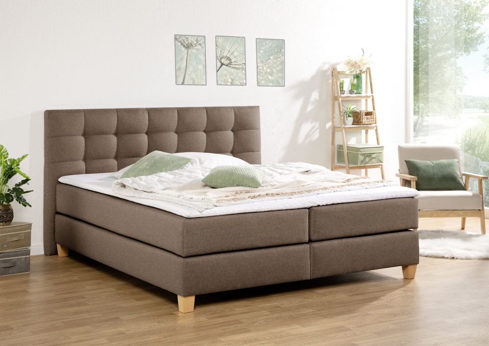 Home affaire Boxspringbett »Moulay«, inkl. Topper, in 3 Härtegraden, TFK auch in Härtegrad 4