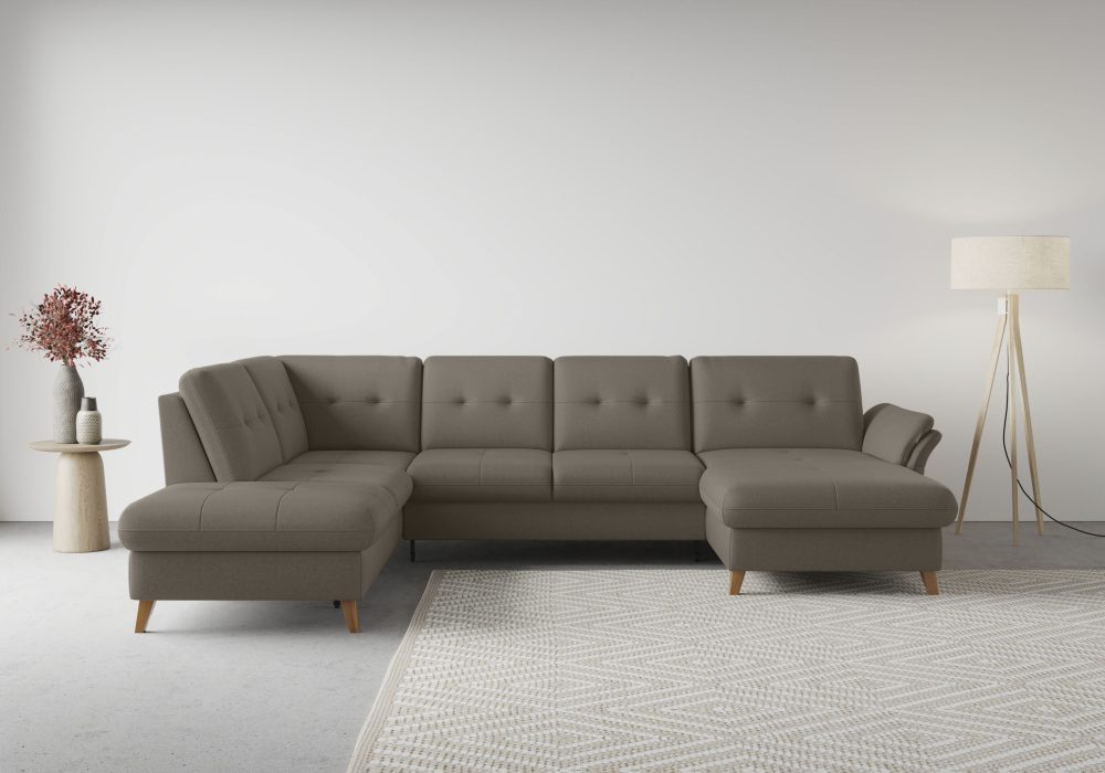 sit&more Wohnlandschaft »Göteborg«, inklusive Sitztiefenverstellung und Federkern, wahlweise mit Bettfunktion und Bettkasten