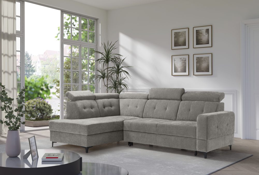 exxpo - sofa fashion Ecksofa »Monte, Kopfteile verstellbar, optional mit Bettfunktion & Bettkasten« L- Form, mit Kopfteilverstellung, optional Bettfunktion und Bettkasten