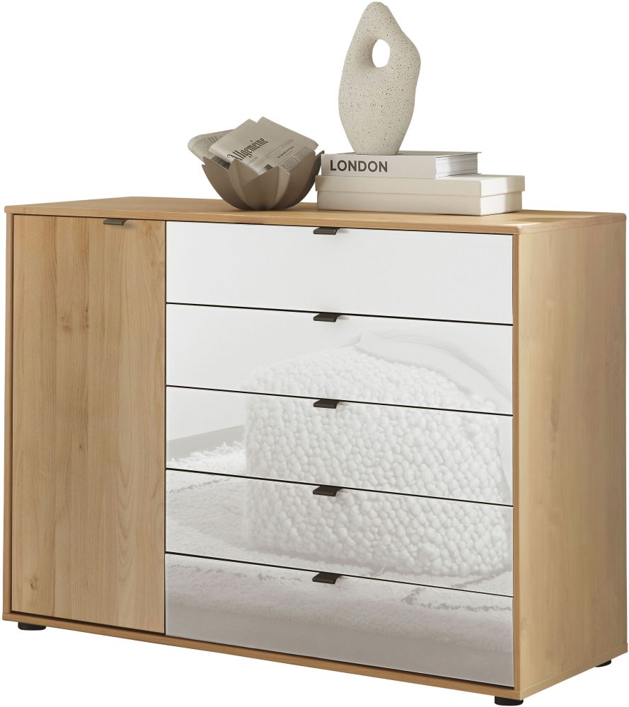 WIEMANN Kombikommode »Cardiff Sideboard, Wäscheschrank, teilmassiv Erle, mit Schubladen« Kommode 120x86x43 cm, braun, mit Dämpfung, MADE IN GERMANY, verschiedenen Ausführungen, inklusive Einlegeboden