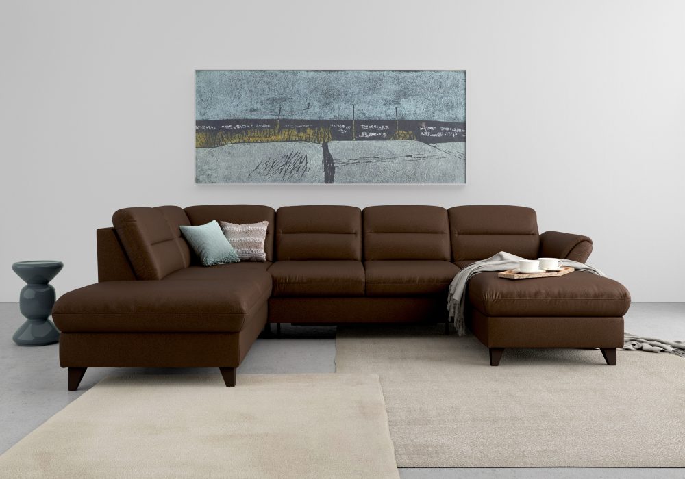 sit&more Wohnlandschaft »Mellum«, inklusive Federkern, wahlweise mit Bettfunktion, Stauraum und Armteilfunktion