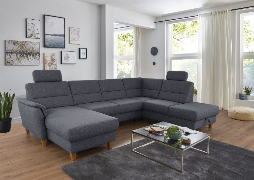 Home affaire Wohnlandschaft »Palmera«, Federkern, wahlweise mit Bettfunktion und mit/ohne Stauraum