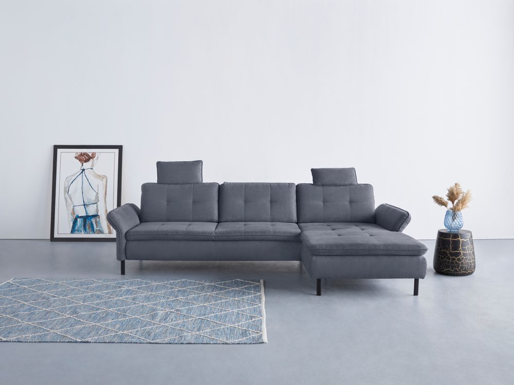 INOSIGN Ecksofa »Birkholm«, incl. Armlehnverstellung, auch in Easy Clean Bezug - mit Wasser zu reinigen