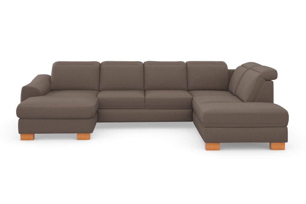 sit&more Wohnlandschaft »Durness«, mit Federkern und hochwertigen Massivholzfüssen, wahlweise mit Kopfteilverstellung, optional mit Bettfunktion und Stauraum