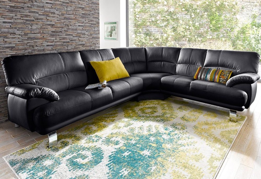 TRENDMANUFAKTUR Ecksofa, mit langem Schenkel