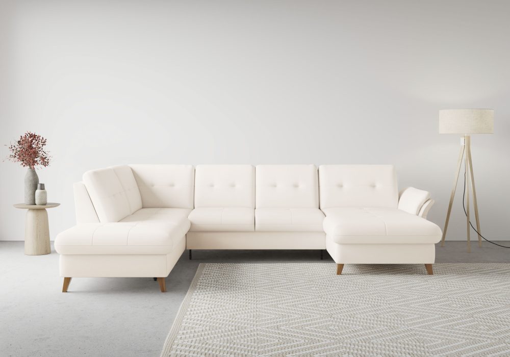 sit&more Wohnlandschaft »Göteborg«, inklusive Sitztiefenverstellung und Federkern, wahlweise mit Bettfunktion und Bettkasten