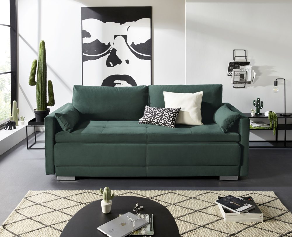 INOSIGN Schlafsofa »Alexander«, Boxspringfederung, incl. Bettfunktion und Bettkasten mit Komfort-Sitzhöhe