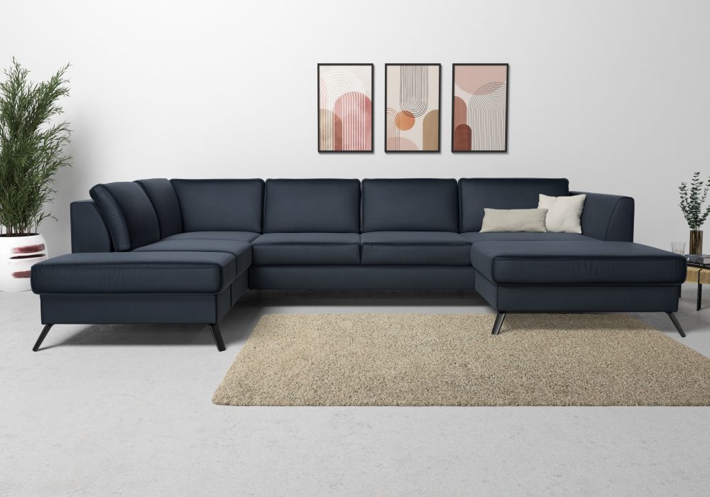 sit&more Wohnlandschaft, inklusive Sitztiefenverstellung, wahlweise mit Bettfunktion, 15cm hoch