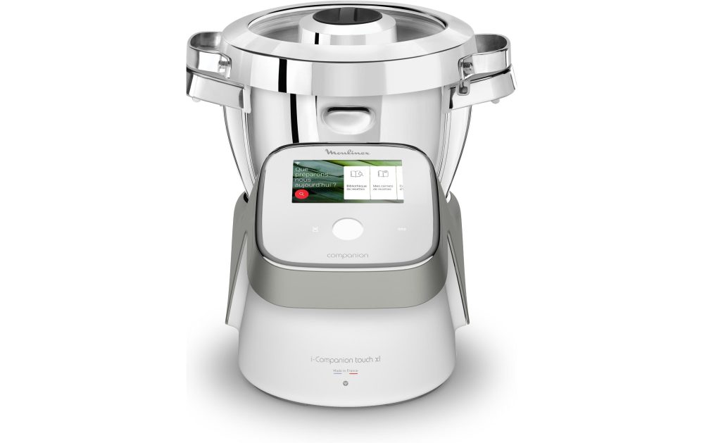 MOULINEX i-Companion Touch XL HF938E - Küchenmaschine mit Kochfunktion (Weiss/Silber)